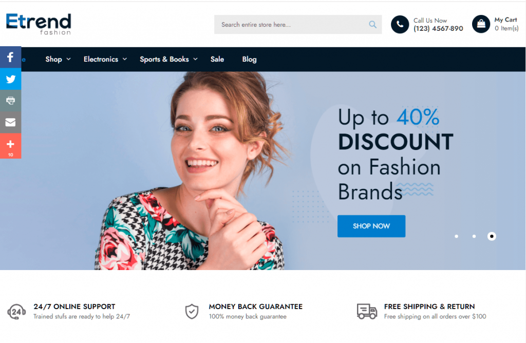 Etrend Magento 2 kostenloses Theme