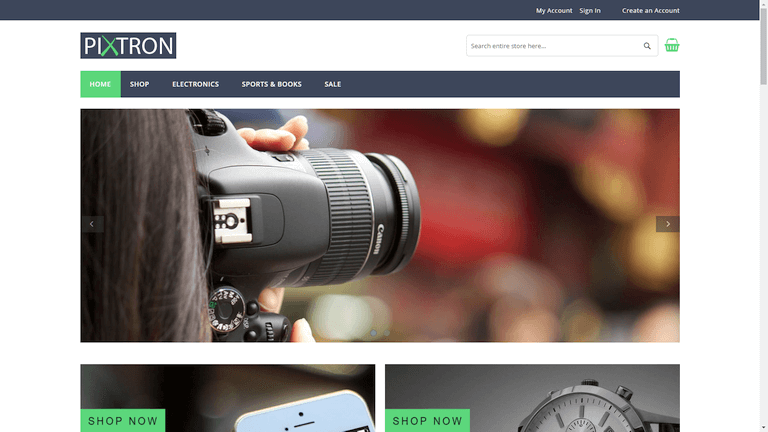 Pixtron Kostenloses Magento 2-Theme