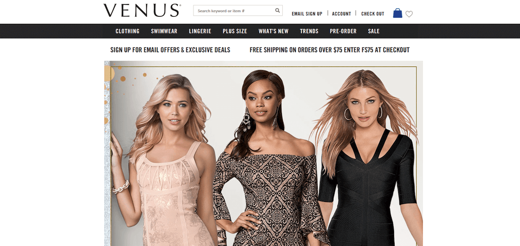 Vitrina site-ului Venus