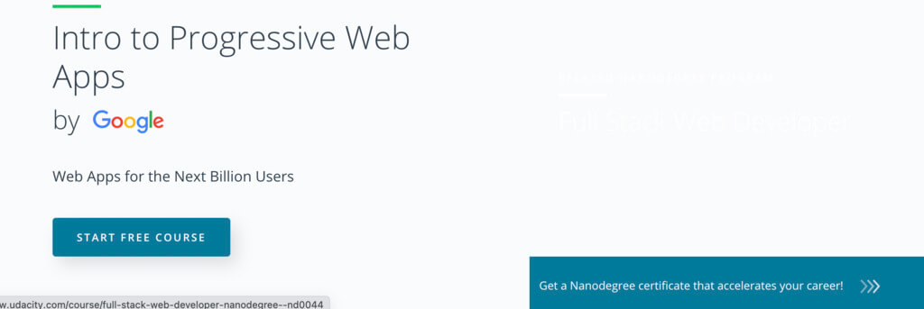 GG의 프로그레시브 웹 앱 과정
