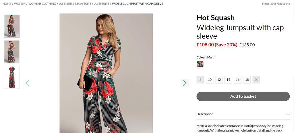 Debenhams PWA บนเดสก์ท็อป