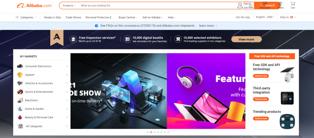 Penjual grosir Alibaba