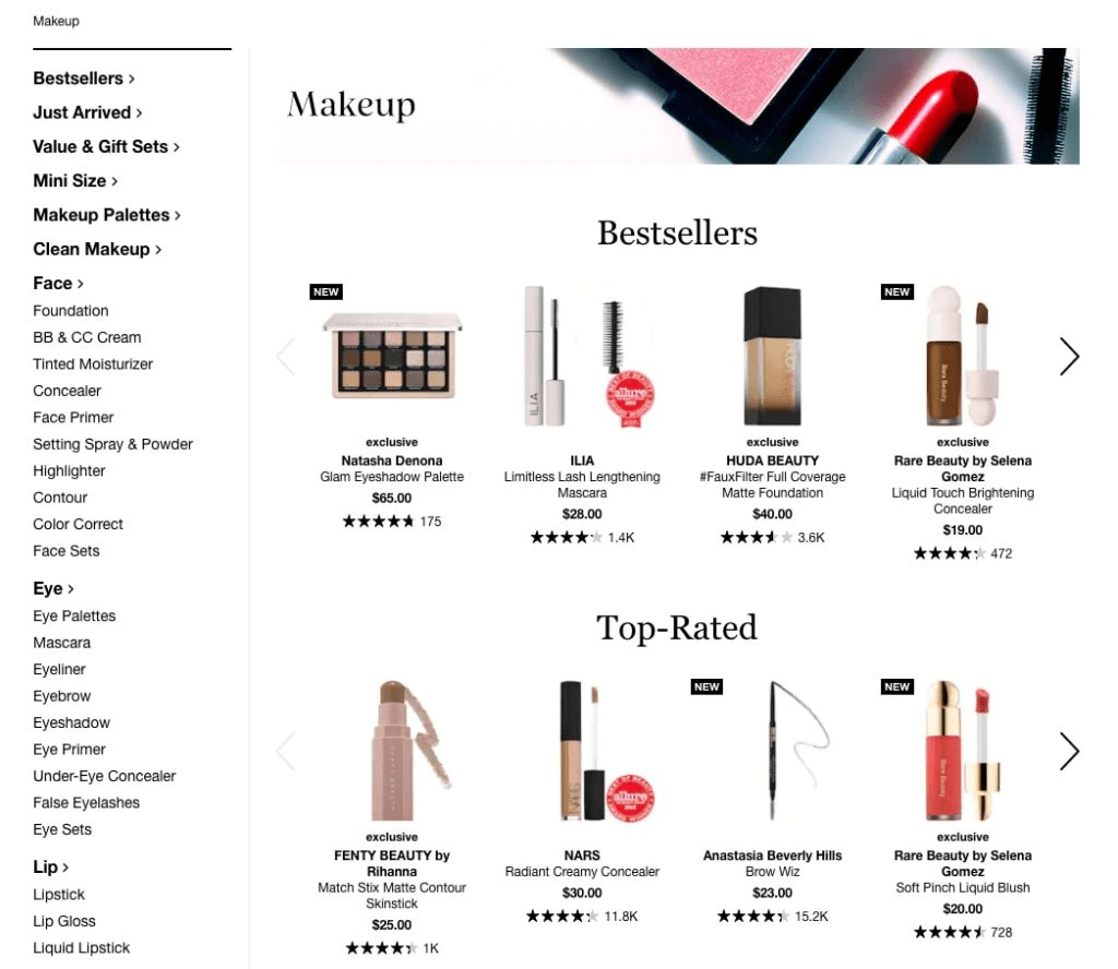 カテゴリページトレンド商品おすすめ