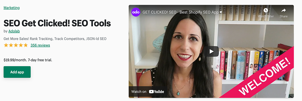 Shopify تحسين محركات البحث احصل على النقر