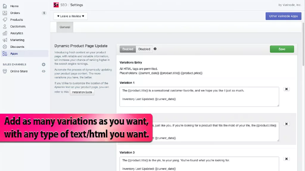 Shopify تطبيق SEO Plus