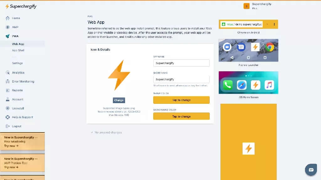 الشحن الفائق AMP