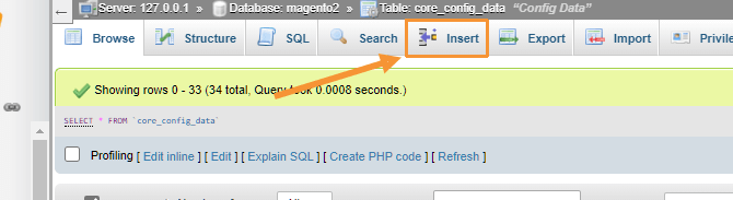 새 테이블 데이터베이스 삽입