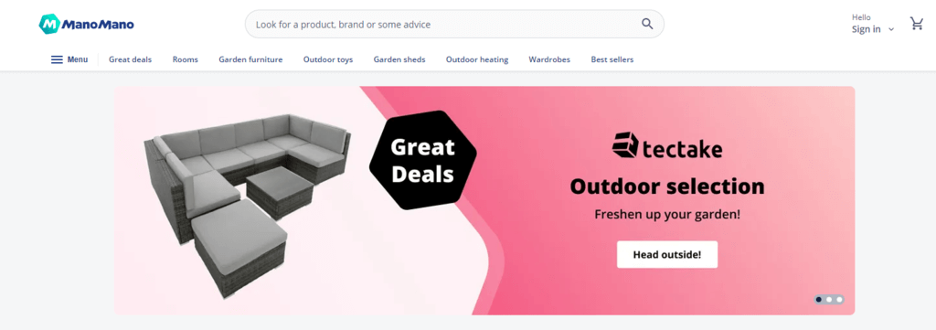 سوق ManoMano عبر الإنترنت
