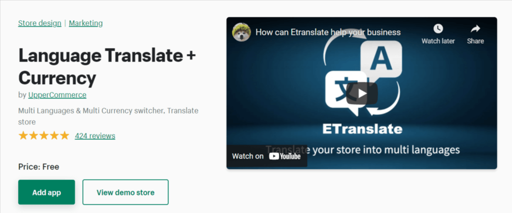 Sélecteur multi-devises multilingue