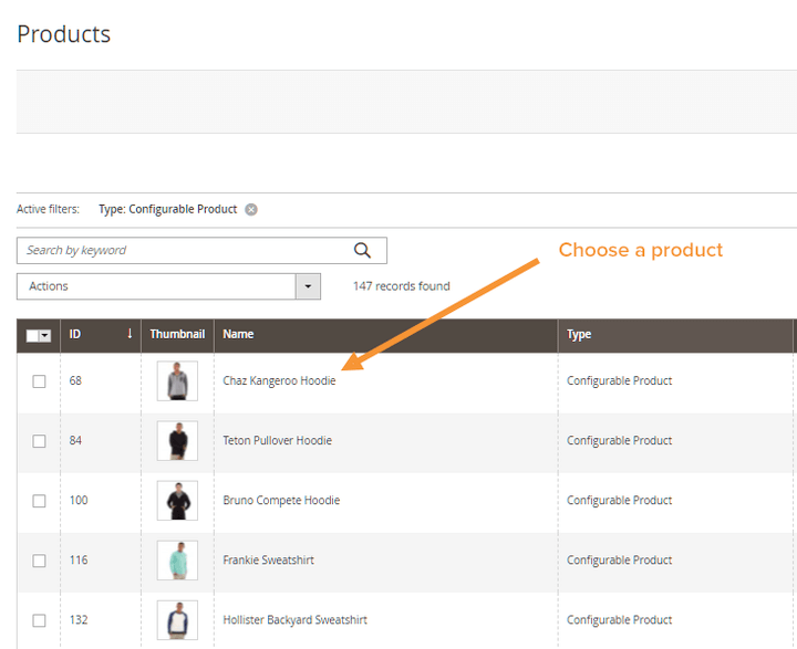 Wählen Sie ein Produkt