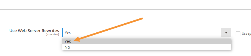 Webserver Magento umschreiben