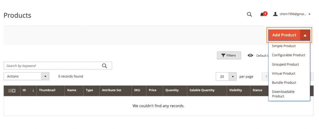 ajouter un produit Magento