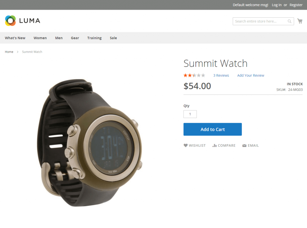 Produit simple Magento