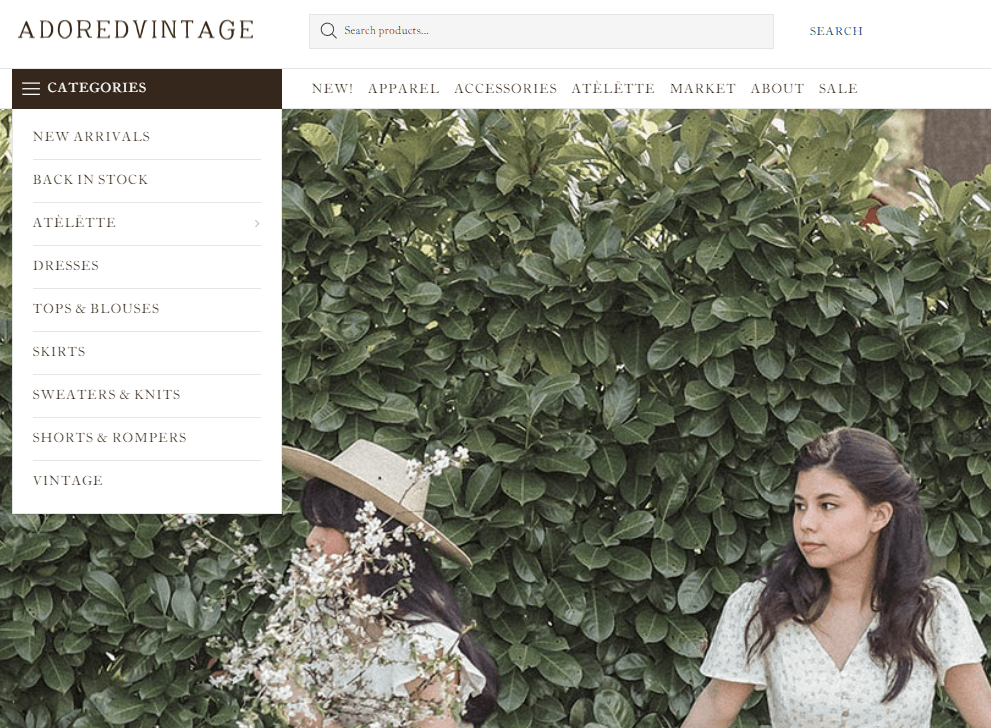 plusieurs magasins voir différentes catégories