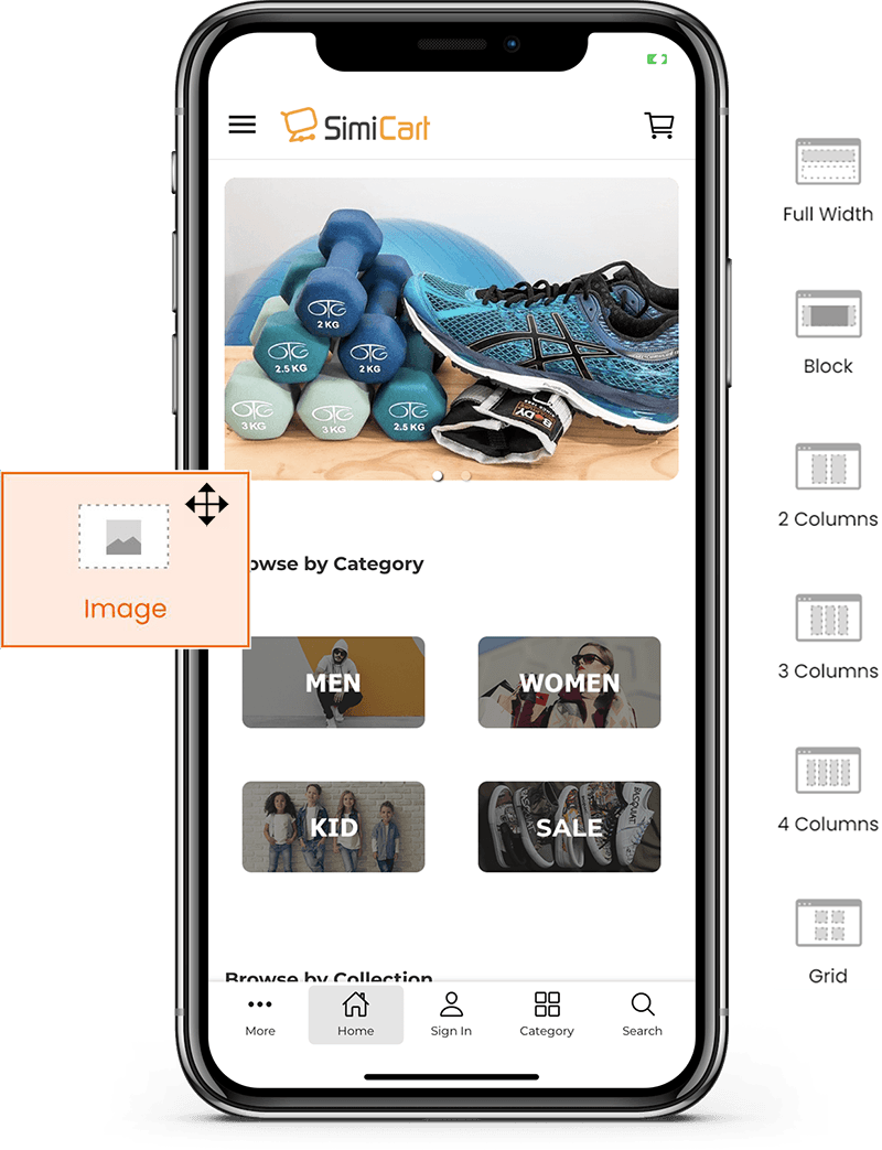 Simicartモバイルアプリビルダー
