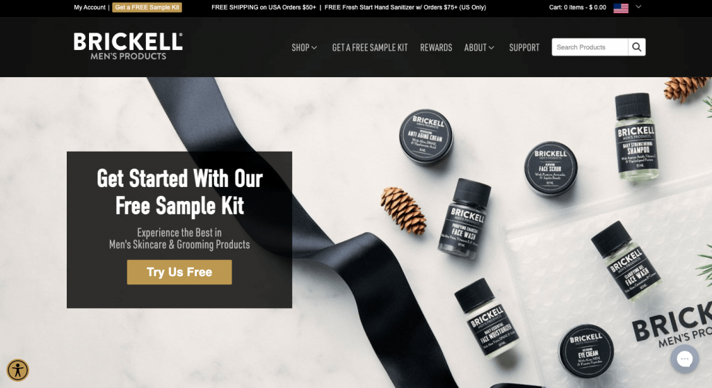 男性のスキンケアブランドの例