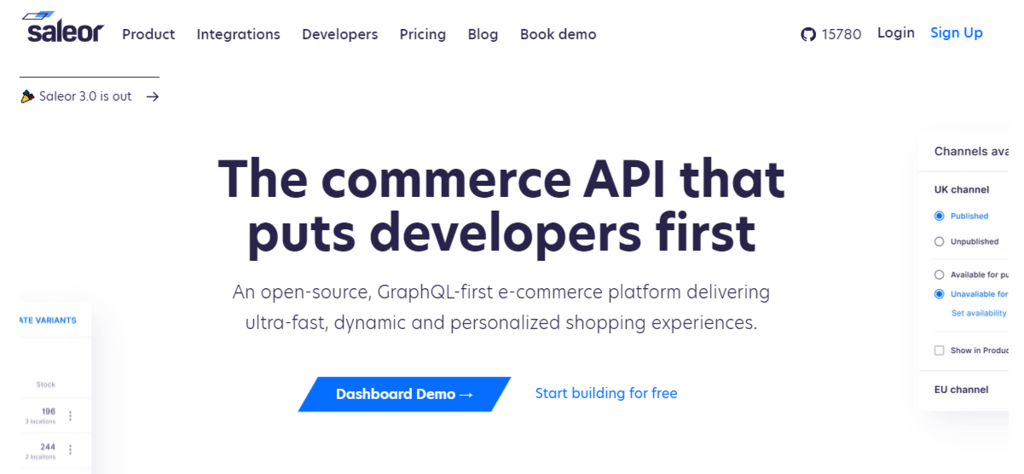 販売者のヘッドレスコマースプラットフォーム