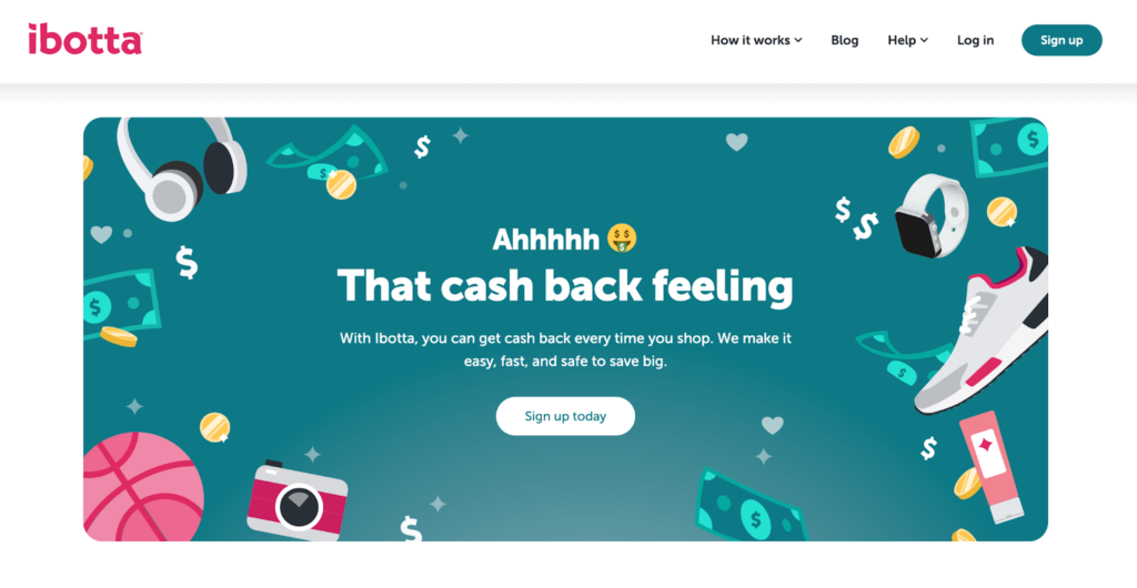Accueil de l'application Ibotta