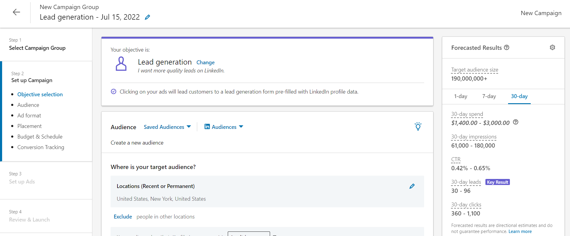 เลือกกลุ่มแคมเปญ