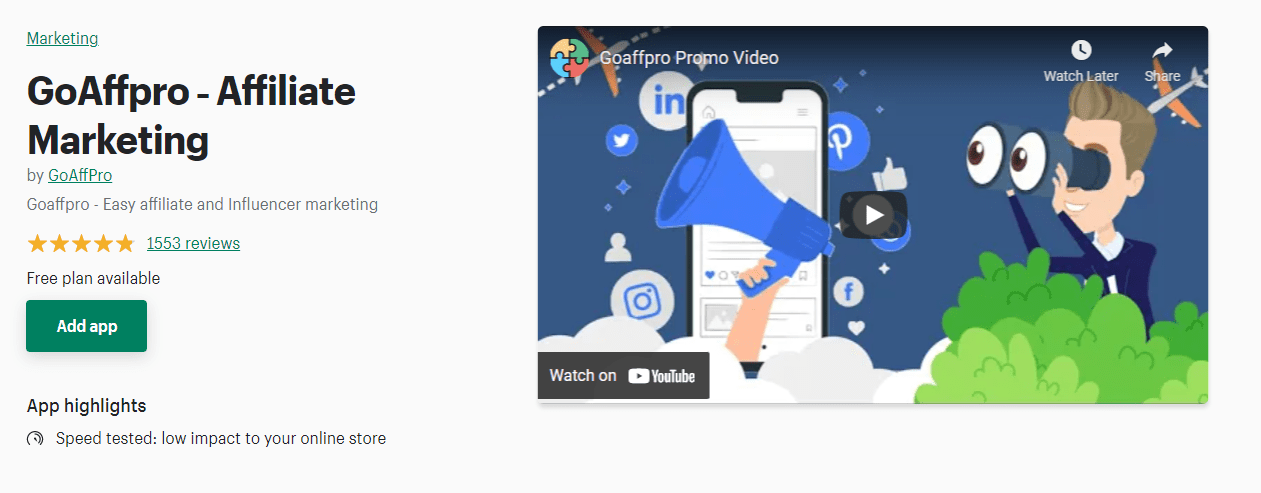 GoAffpro 聯盟營銷應用