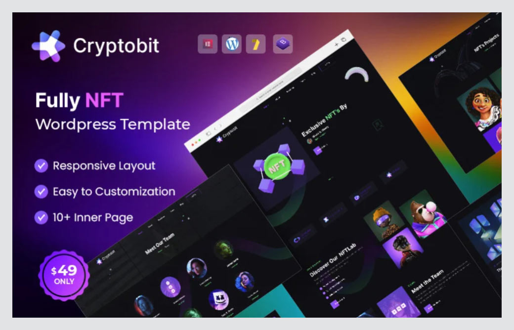 Cryptobit - NFT 마켓플레이스 워드프레스 테마