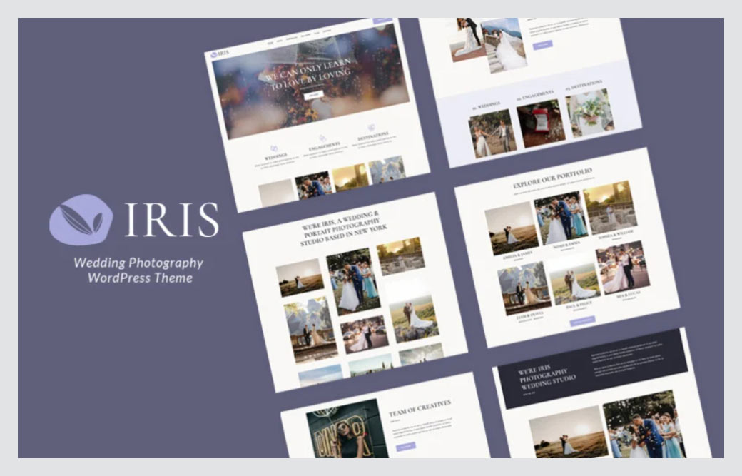 Iris - 웨딩 사진 WordPress 테마