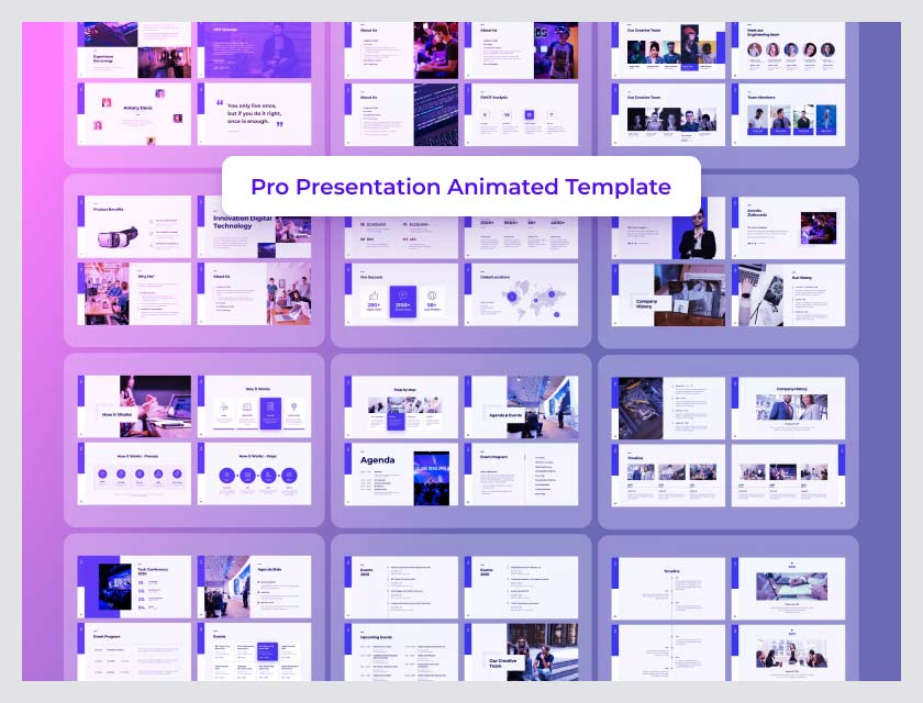 프로 프레젠테이션 애니메이션 템플릿
