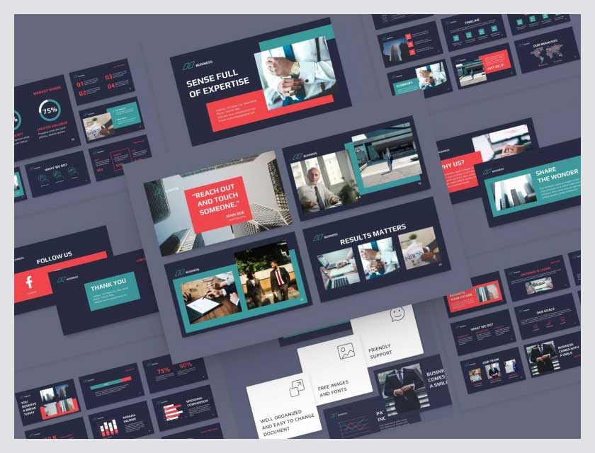 비즈니스 컨설턴트 파워포인트 프레젠테이션 템플릿