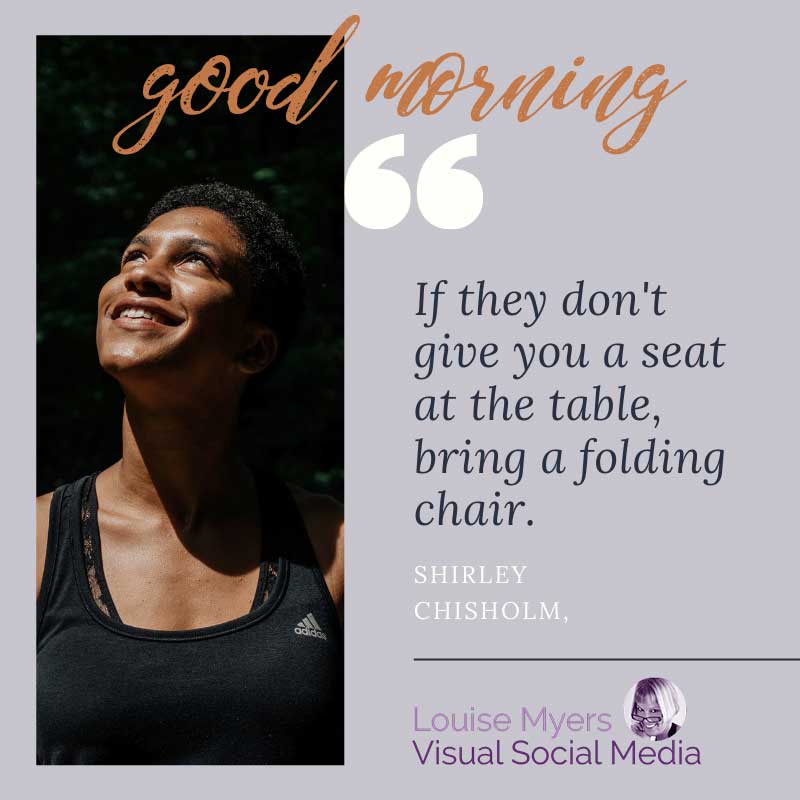 เชอร์ลี่ย์ ชิโซล์ม พอร์ทเทรต พร้อมใบเสนอราคา ถ้าพวกเขาไม่ให้ที่นั่ง ให้นำเก้าอี้พับมา