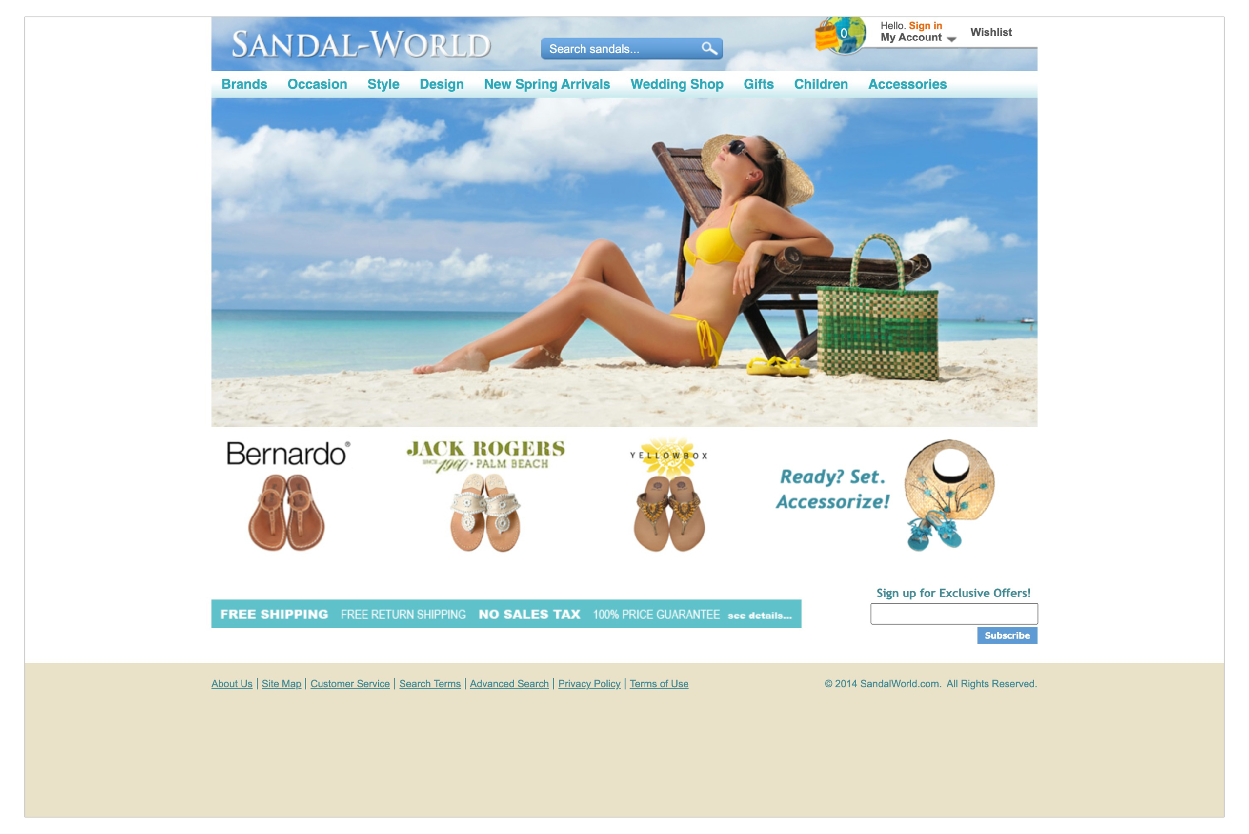Sandalworld ana sayfasının resmi
