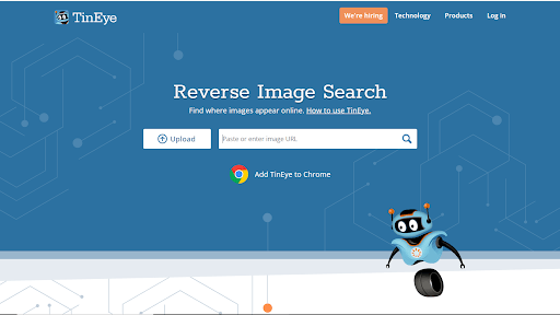 pesquisa de imagem reversa tineye