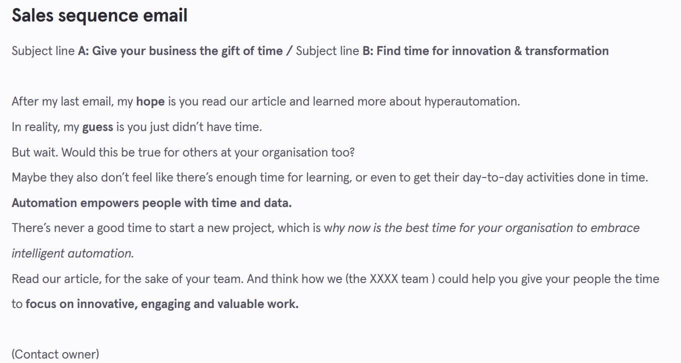 카피라이팅 판매 이메일 예시를 통해 브랜드의 어조를 표현하는 방법