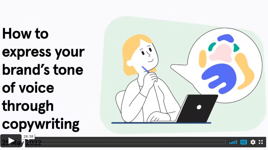 카피라이팅 웨비나 동영상 녹화를 통해 브랜드의 어조를 표현하는 방법