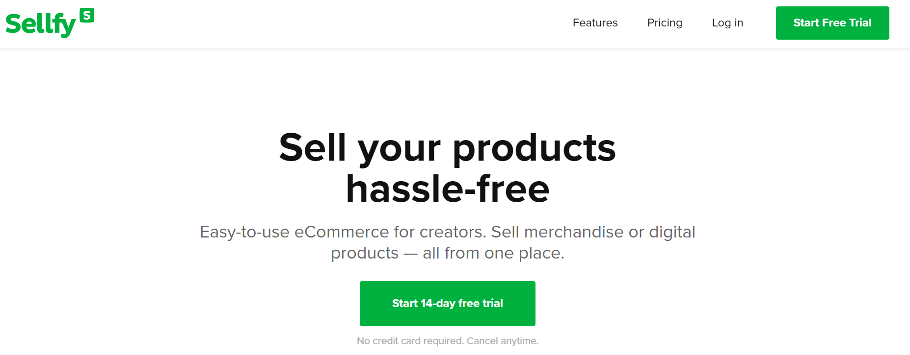 Shopify 的 Sellfy 替代品
