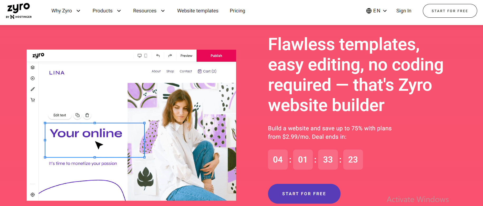 Zyro Shopify 替代品