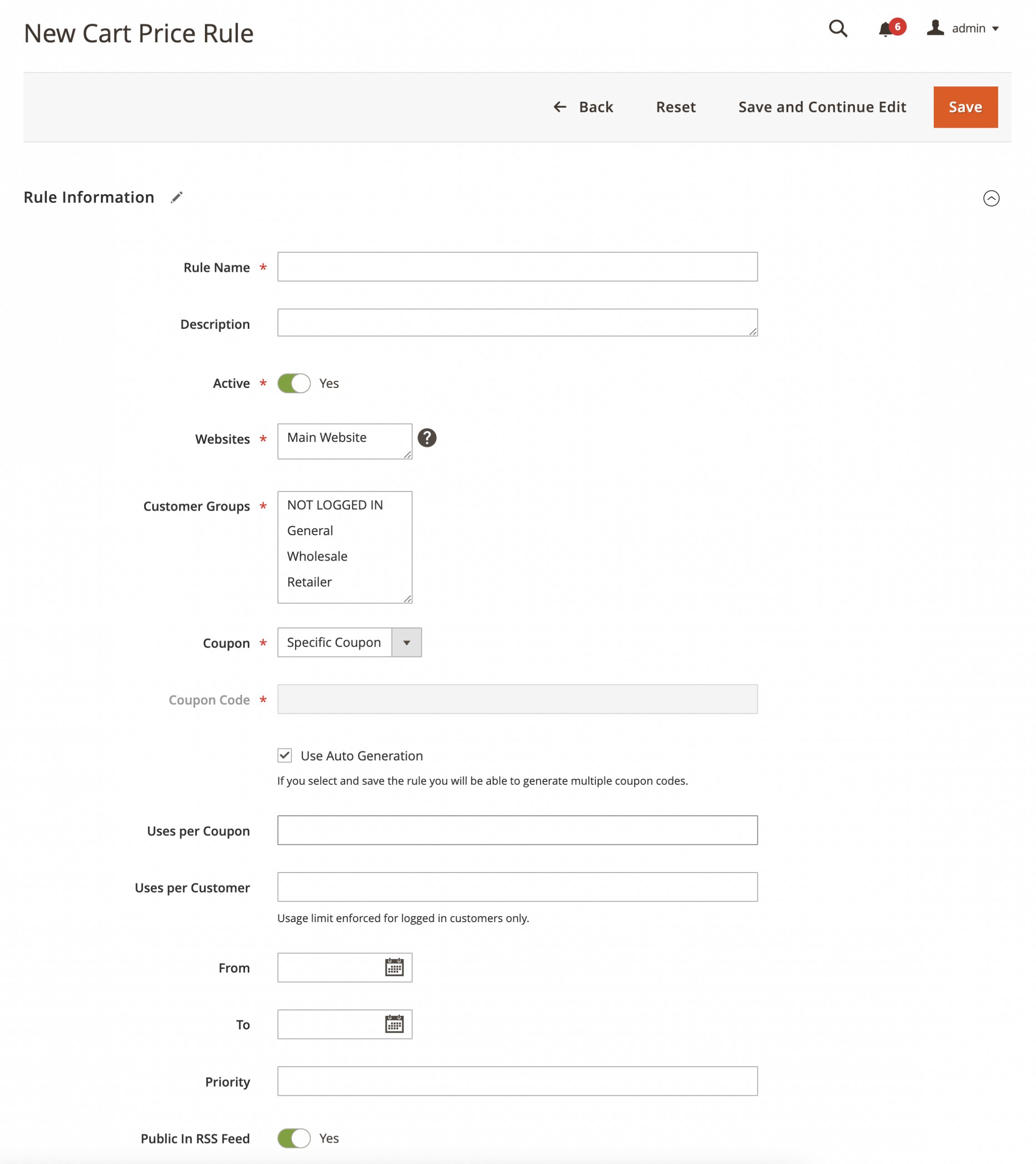 วิธีตั้งค่าโปรโมชั่นใน magento 2