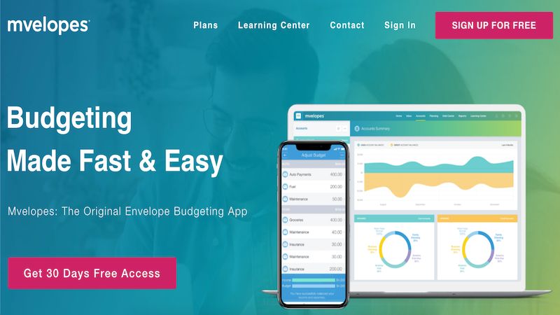 Pagina iniziale di Mvelopes