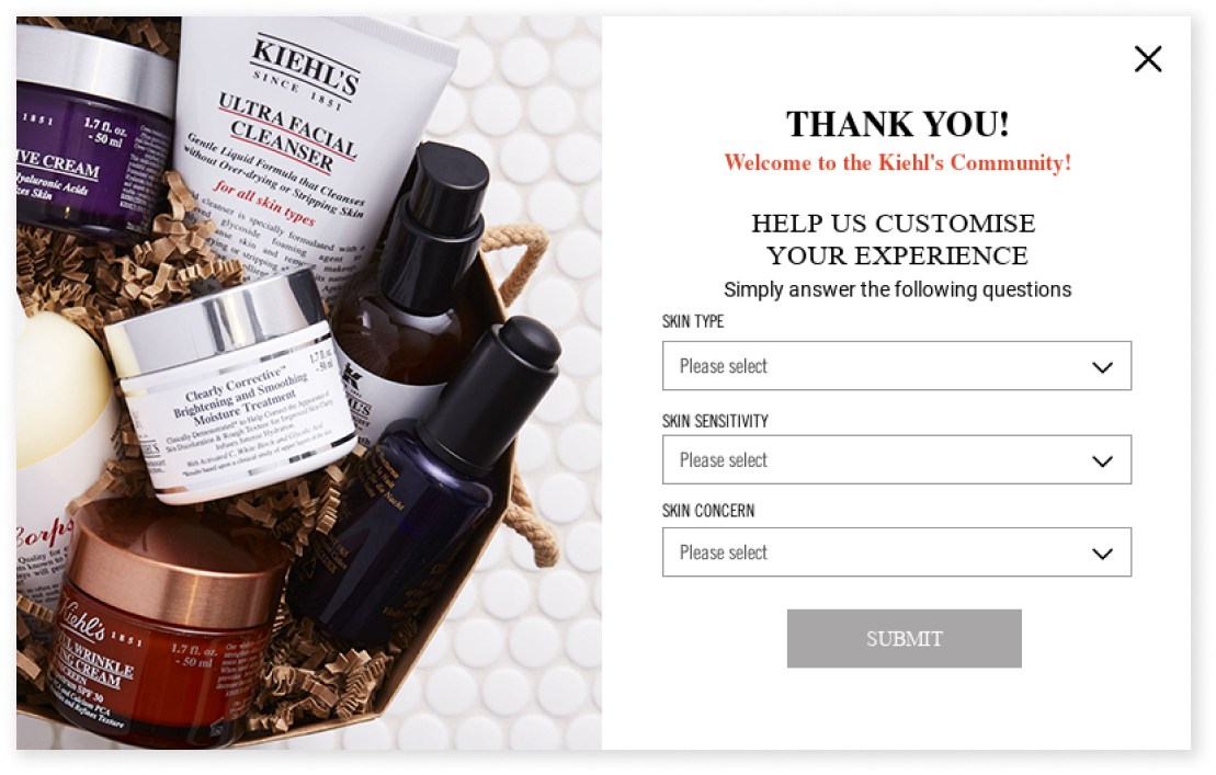 Opt-in Kiehl's