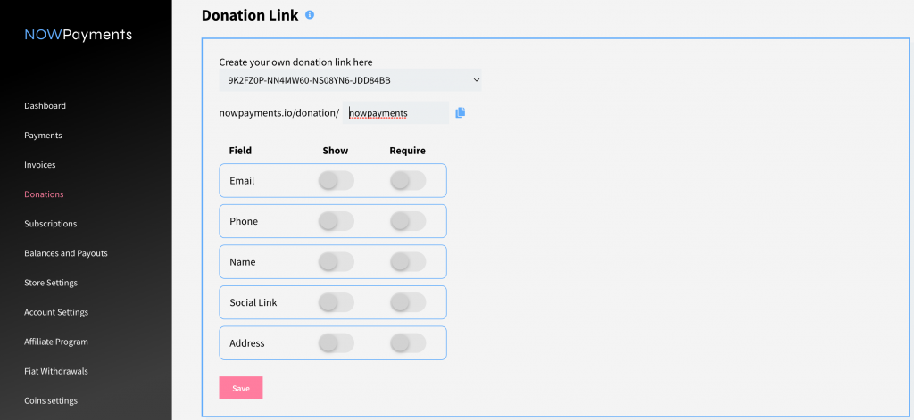 Erstellen Sie einen KLV-Spendenlink