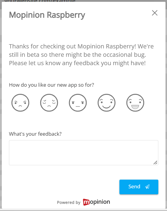 Mopinion Raspberry em versão beta