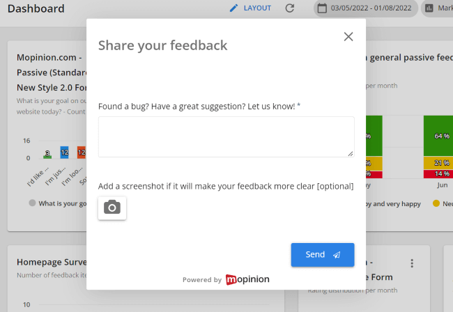 Feedback da Mopinion para equipes de desenvolvimento de software