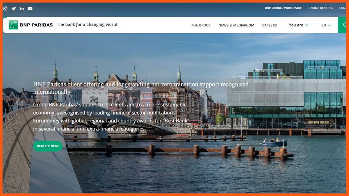 Sitio web del Grupo BNP Paribas