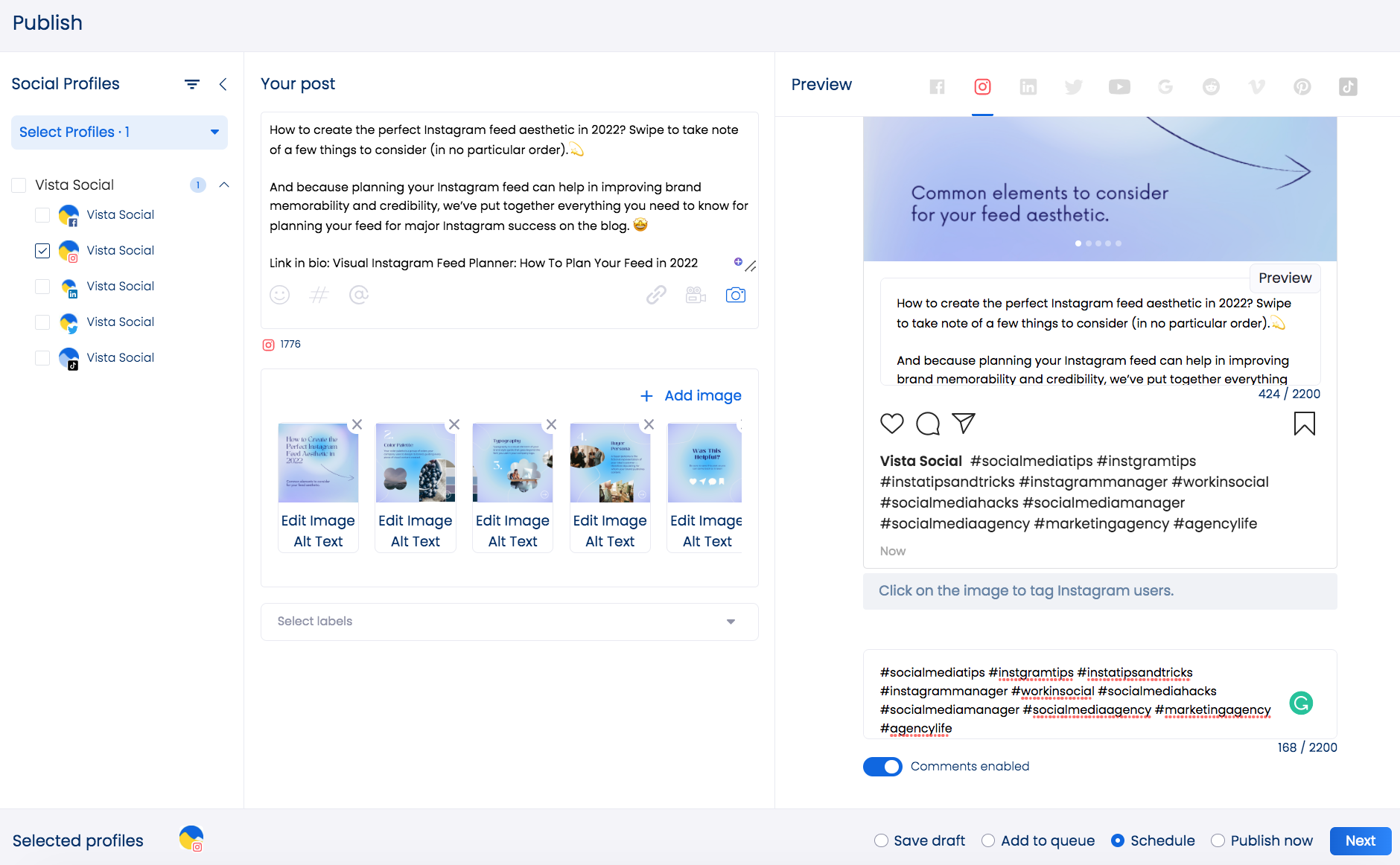 Najlepszy czas na publikowanie na TikTok | Funkcja optymalnego czasu agencji Vista | Wsparcie.vistasocial.com