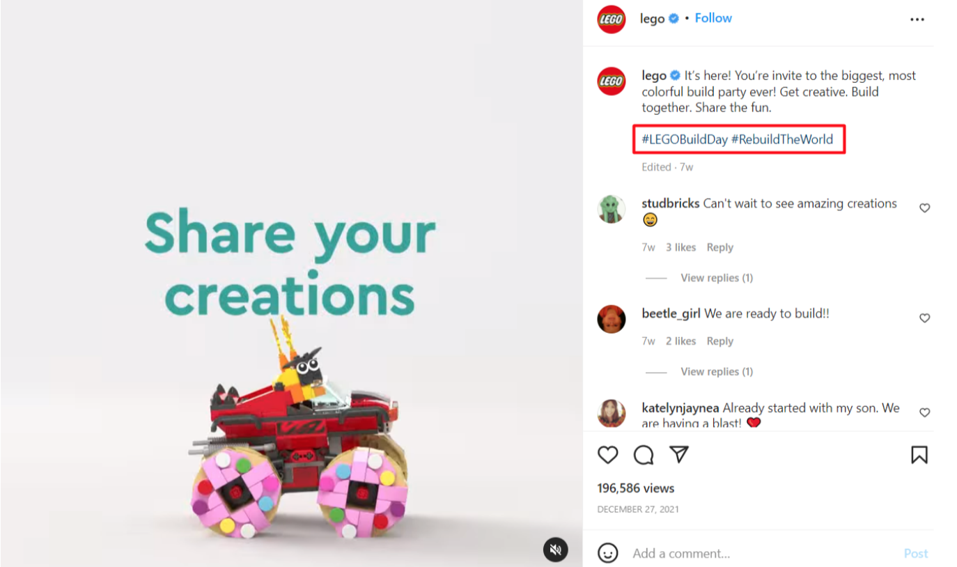 Campagne de contenu généré par les utilisateurs LEGO | Onilab | Agence Vista