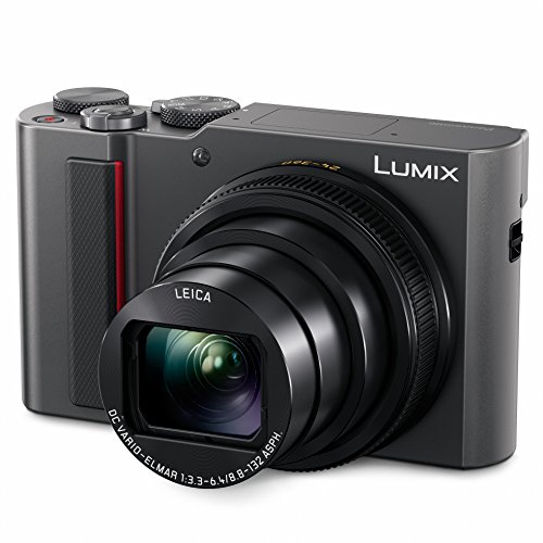 PANASONIC LUMIX ZS200 15X Leica DC Lens ze stabilizacją, 20,1 megapiksela, duży 1 calowy czujnik słabego oświetlenia (DC-ZS200S USA srebrny)
