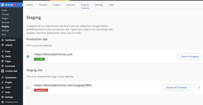 أداة التدريج Bluehost