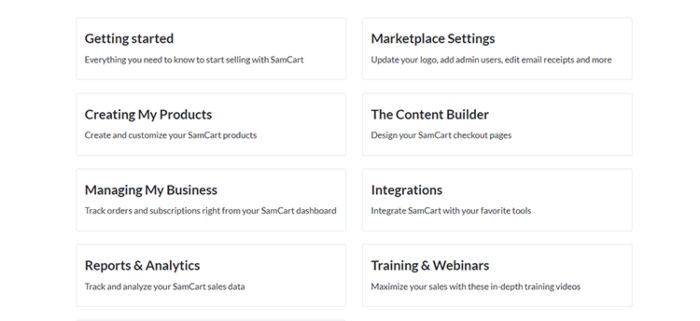 SamCart-Bilgi Bankası