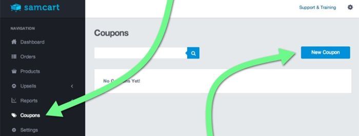 SamCart-Kuponlar