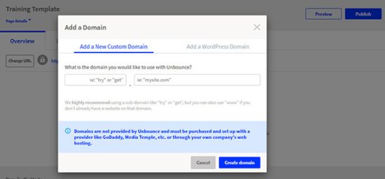 unbounce-aggiungi-dominio-personalizzato