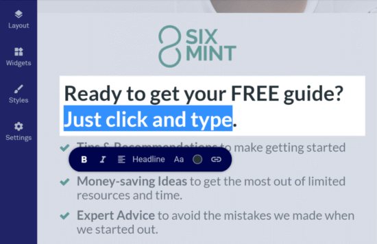 リードページのページ エディター